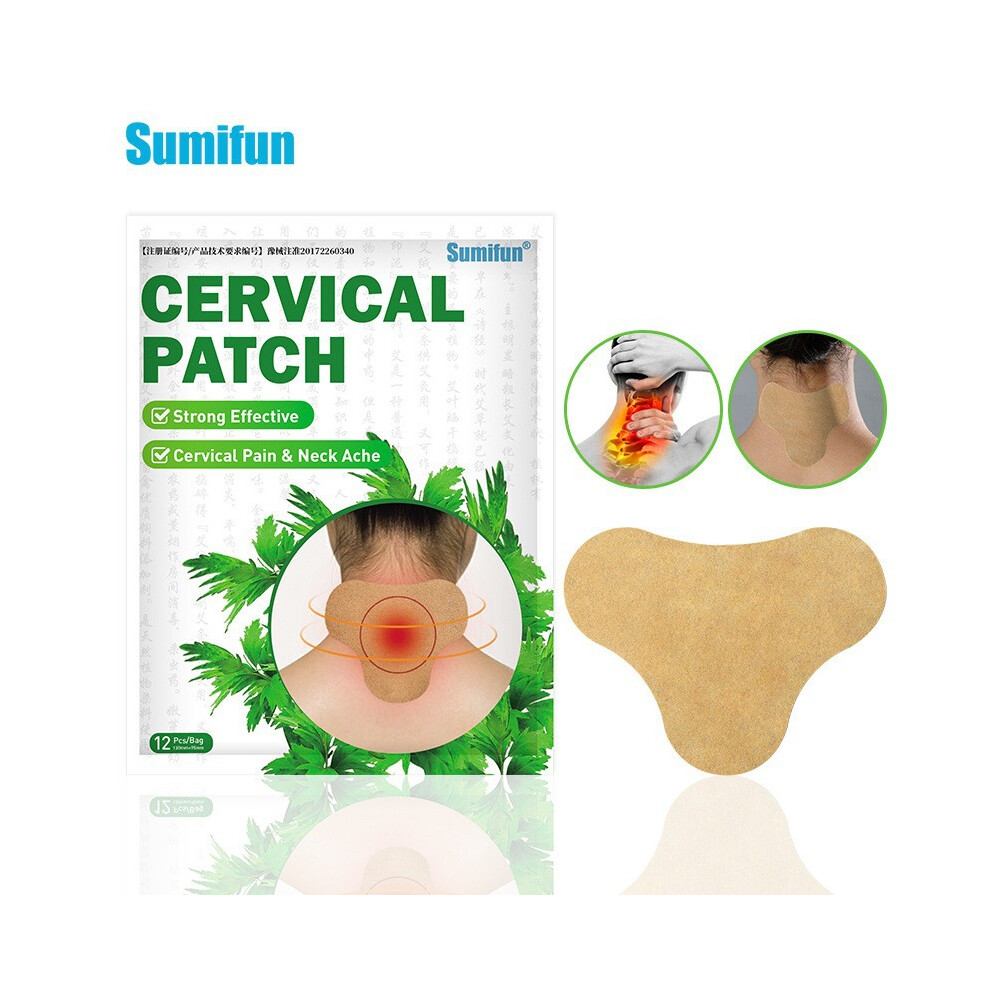 Flemye Cervical Vertebra Patch, Plaster Patch, 12 Pieces Per Bag