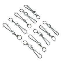(80MM) Zinc Plated Simplex Swivel Hooks X10 (Dog Clip)