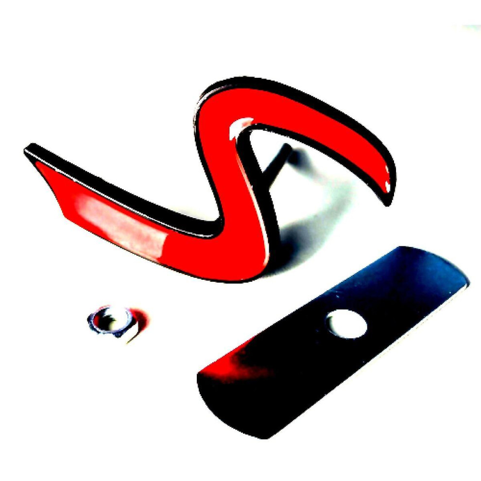 Metal Mini Cooper S 3D Front Grill Bonnet Badge Emblem Grill Badge Emblem Black/Red 4814698936871