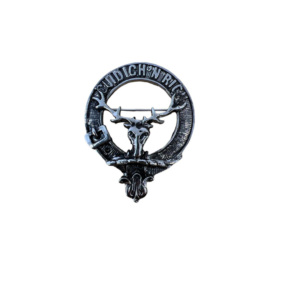 Kilts Wi Hae Mackenzie (Seaforth Highlanders) Clan Crest Pewter Cap Badge Brooch