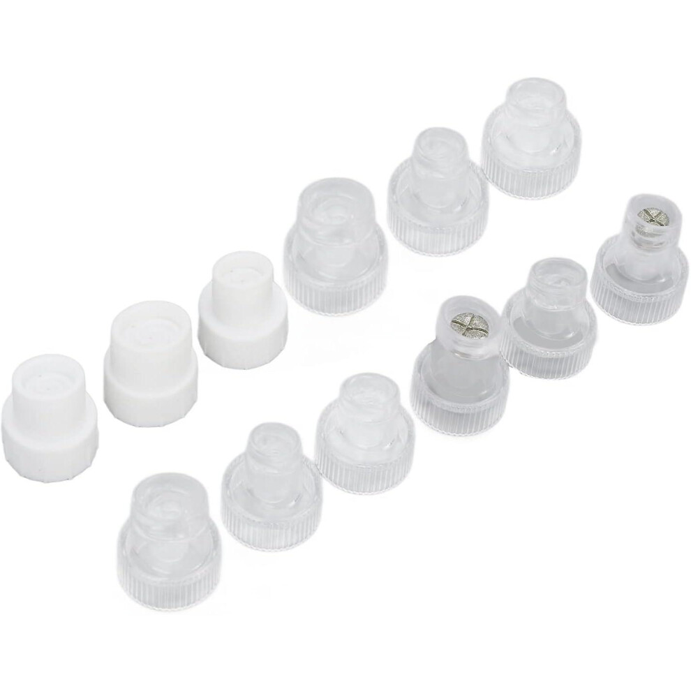 Facial Care Dermabrasion Tip, 12pcs Deep Cleaning Microdermabrasion Spare Heads, Hydrafacial Care Skin Beauty Replace Head Set, Water Peeling Tips