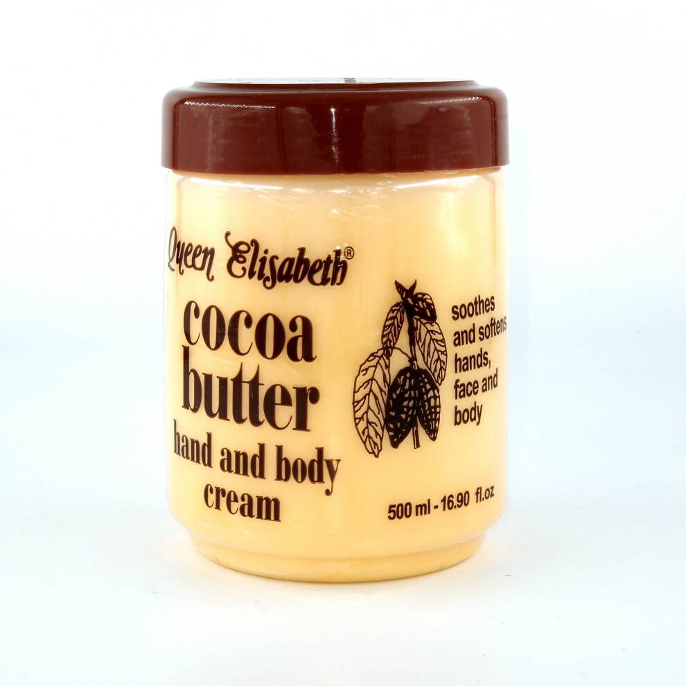 (3) Queen Elisabeth Cocoa Butter Hand & Body Cream 500ml