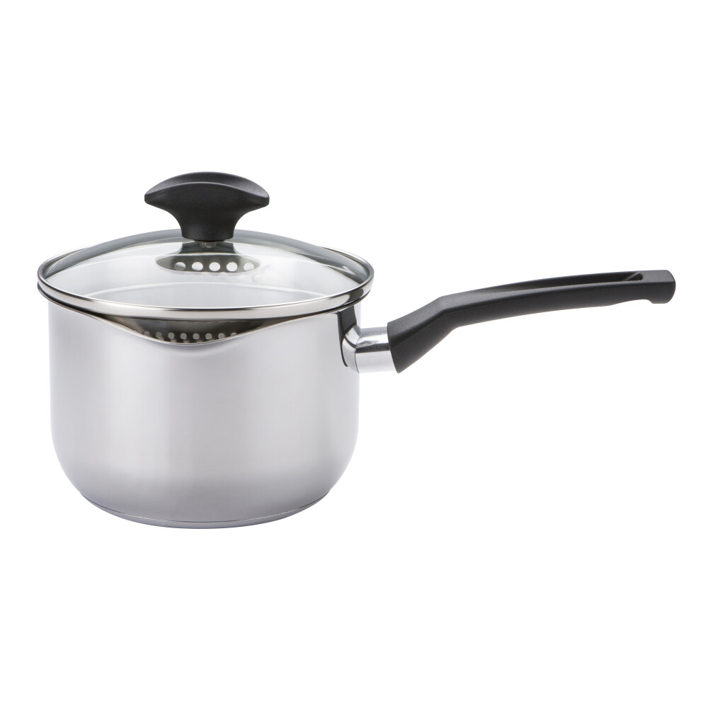 Prestige Cook & Strain Saucepan Set Stainless Steel Round Cookware - Pack of 3