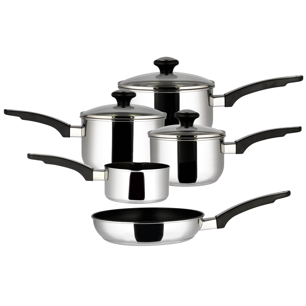 Prestige Cookware Set in Stainless Steel Dishwasher Safe Fry Pans - Pack of 5