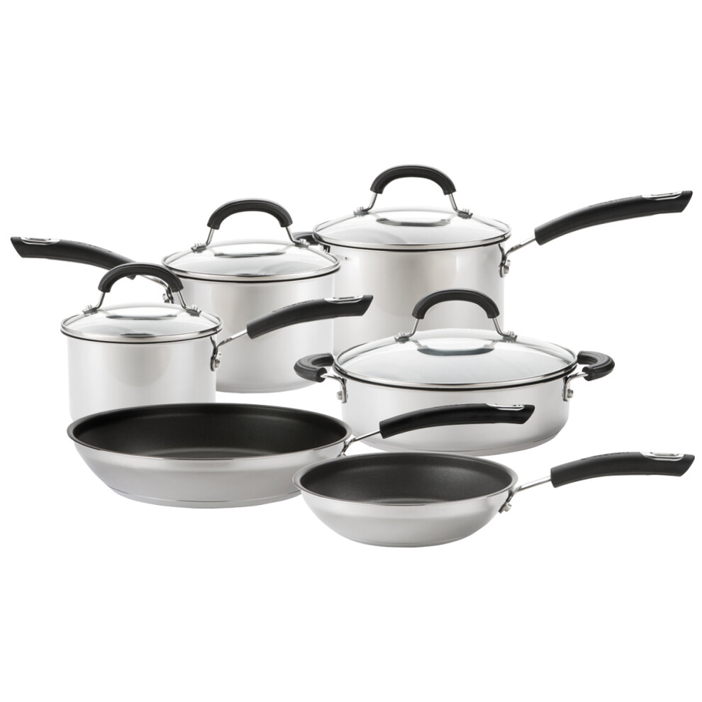 Circulon Pan Set with Glass Lids Dishwasher Safe Kitchen Cookware - Pack of 6