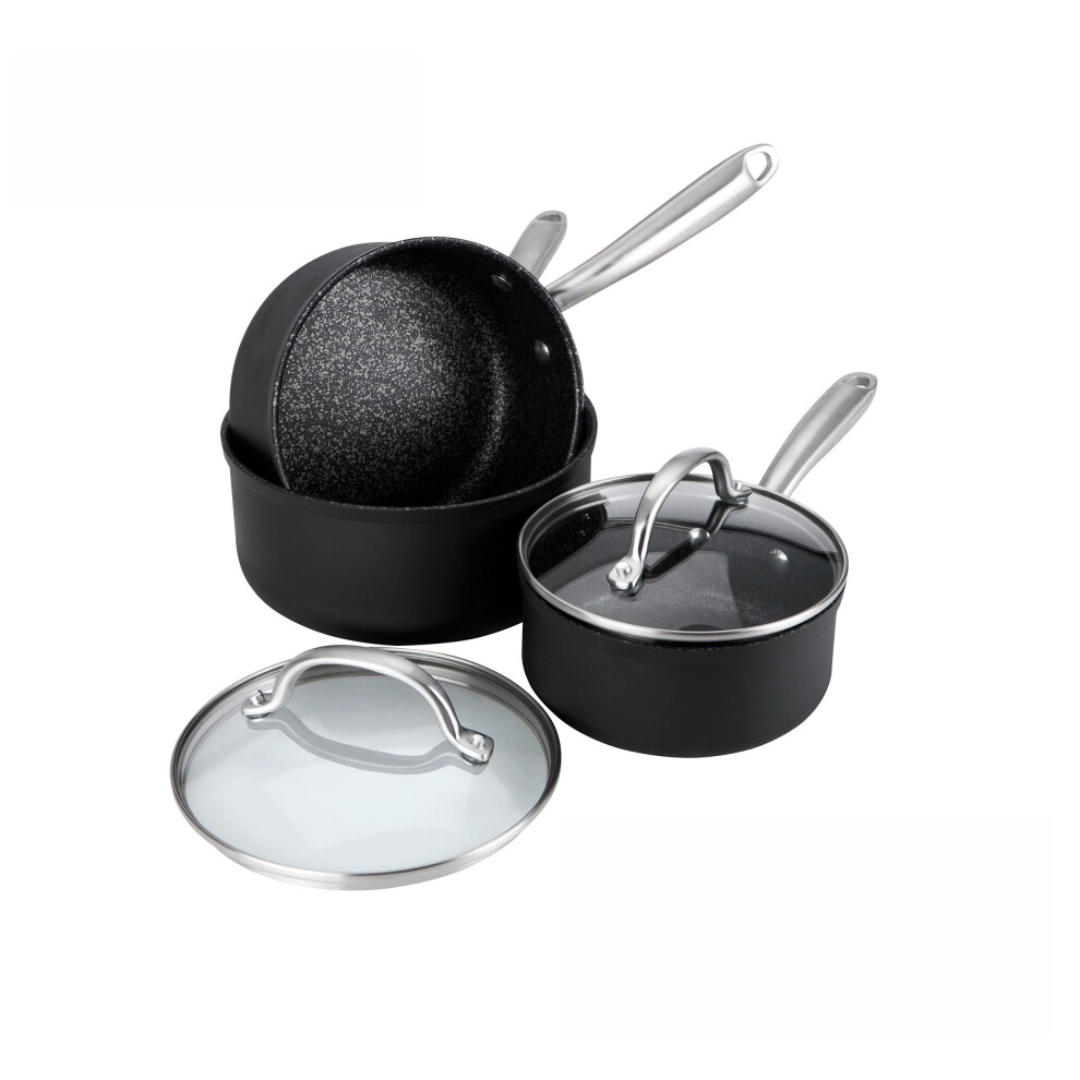 Prestige Scratch Guard 3 Piece Saucepan Set Induction Hob Pans - 16/18/20 cm
