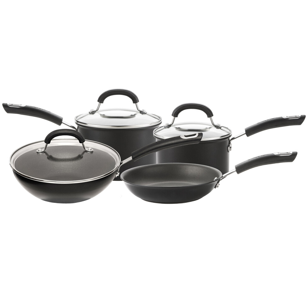 Circulon 4 Piece Cookware Set Glass Lids - Non Stick, Induction, Dishwasher Safe