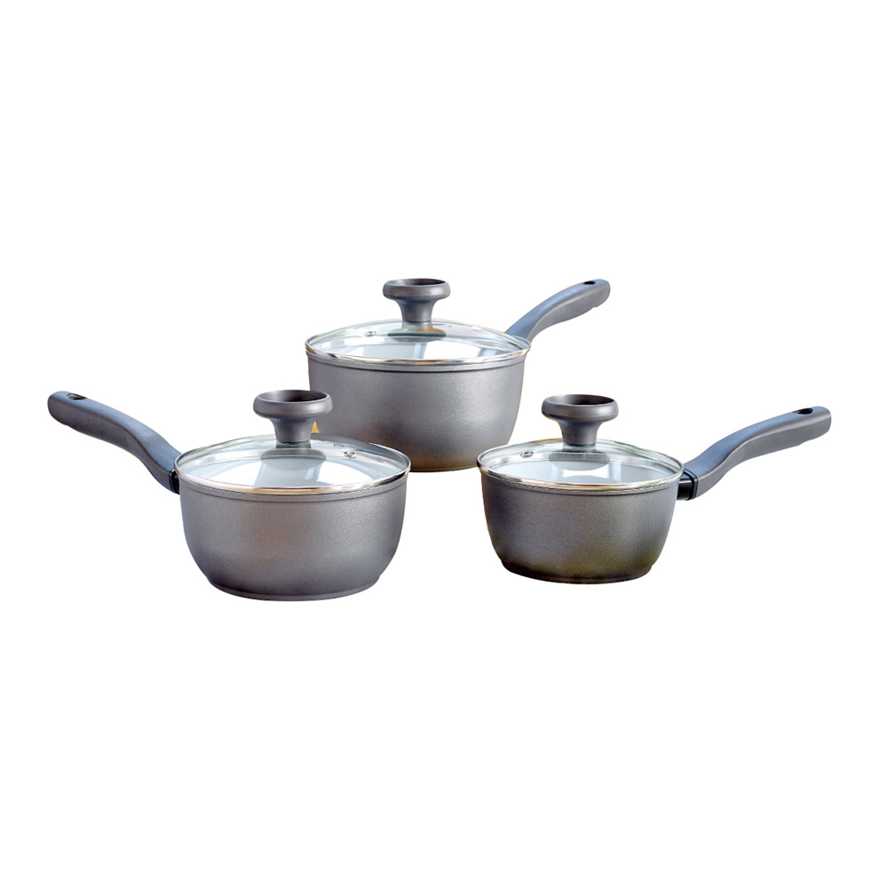 Earth Pan 3 Piece Saucepan Set, Eco Friendly Induction Hob Pan Set