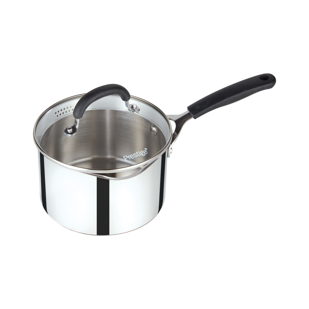 Prestige Made to Last Saucepan with Double Sided Straining Lids - 18 cm / 1.9 L