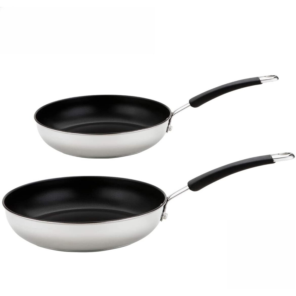 Meyer Frying Pan Set in Stainless Steel Non Stick Induction Cookware - 20/28 cm