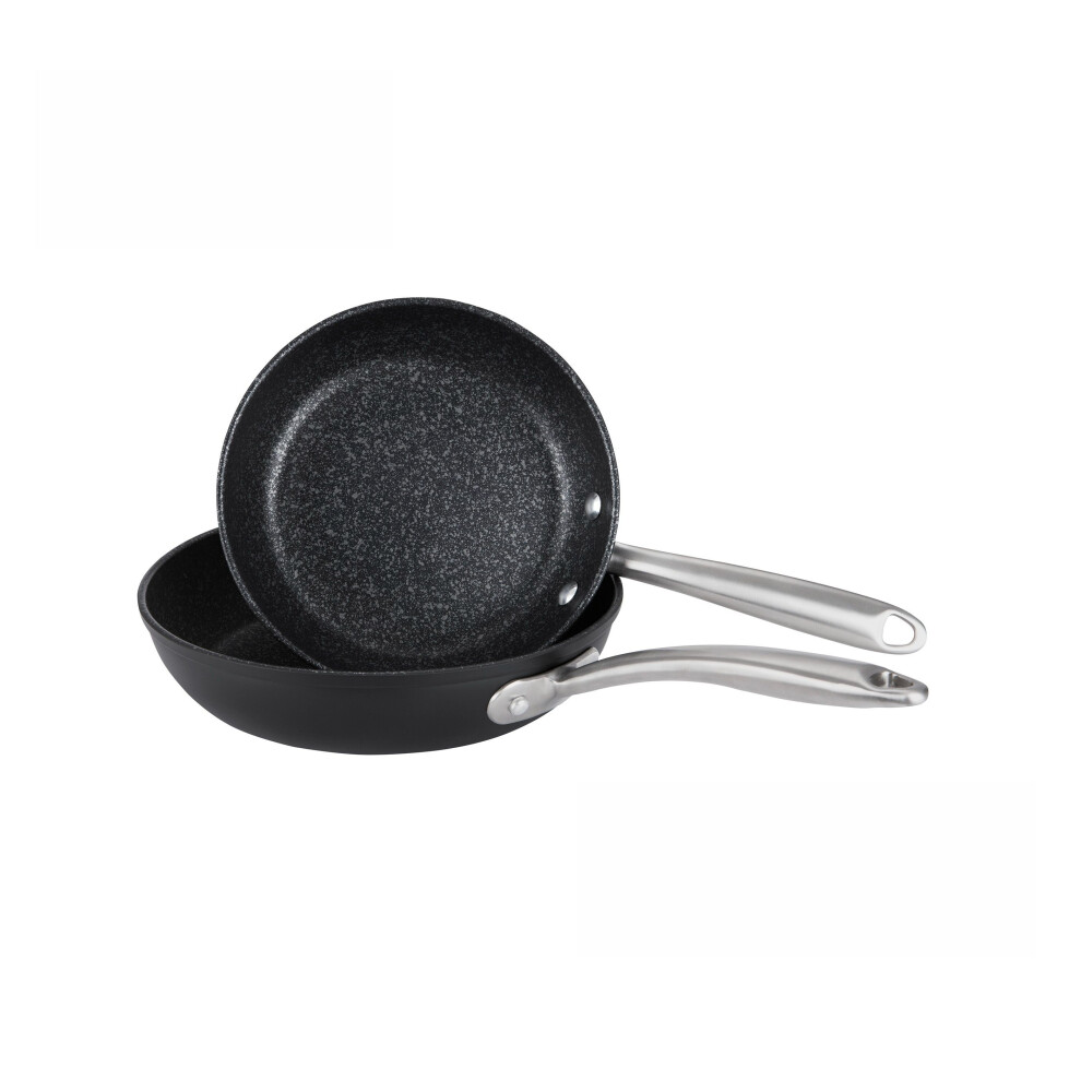 Scratch Guard Set of 2 Frying Pans, 21/25cm, Non Stick Induction