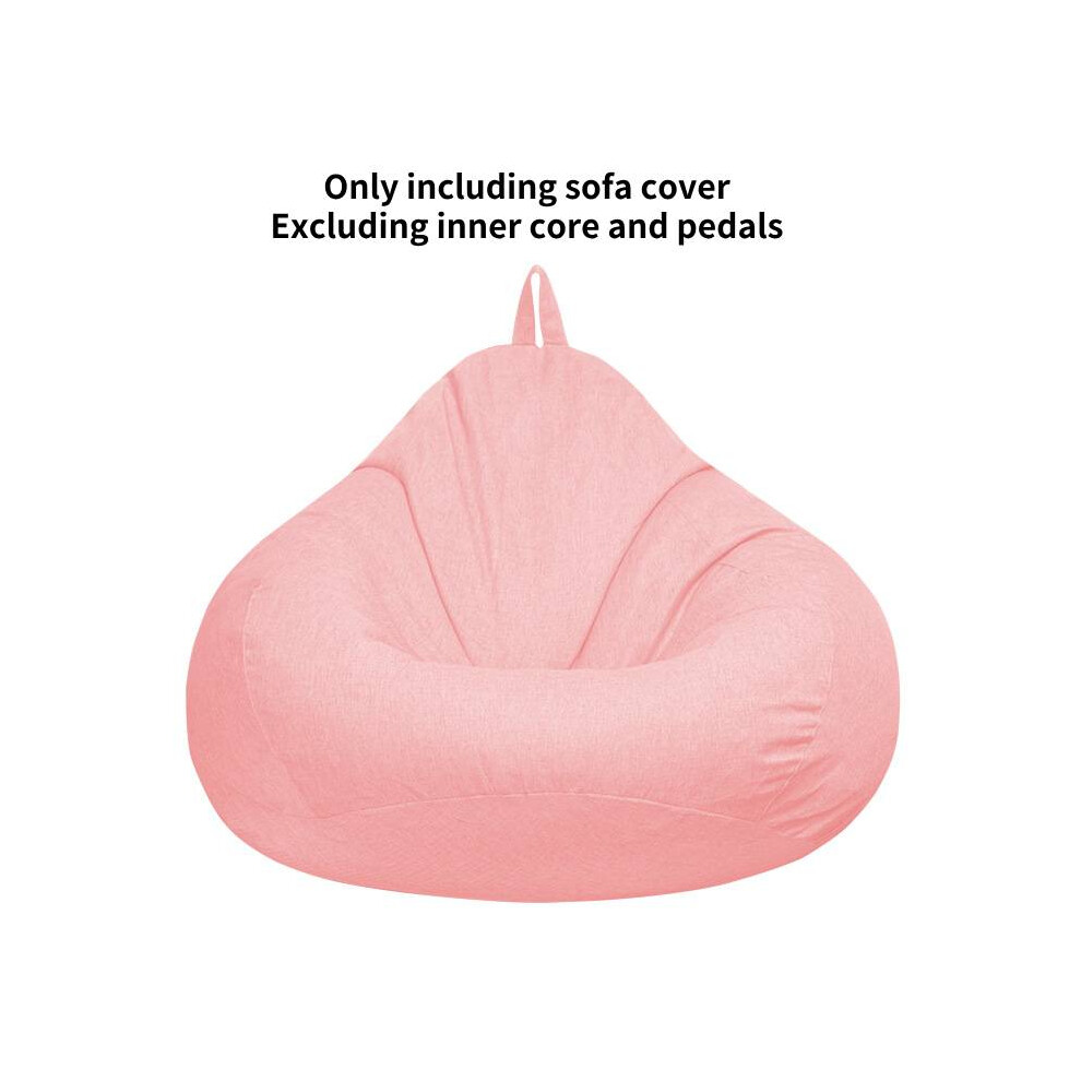 (Pink, 100*120cm) Large Bean Bag Chairs Cover Adults Teens Kids Couch Sofa Cover Lazy Lounger
