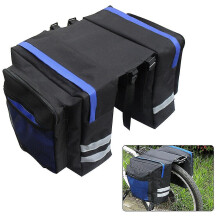 (Red) Quality Double Bicycle Panniers Bag Bike Bicycle Rear Seat Trunk Rack Pack Bag
