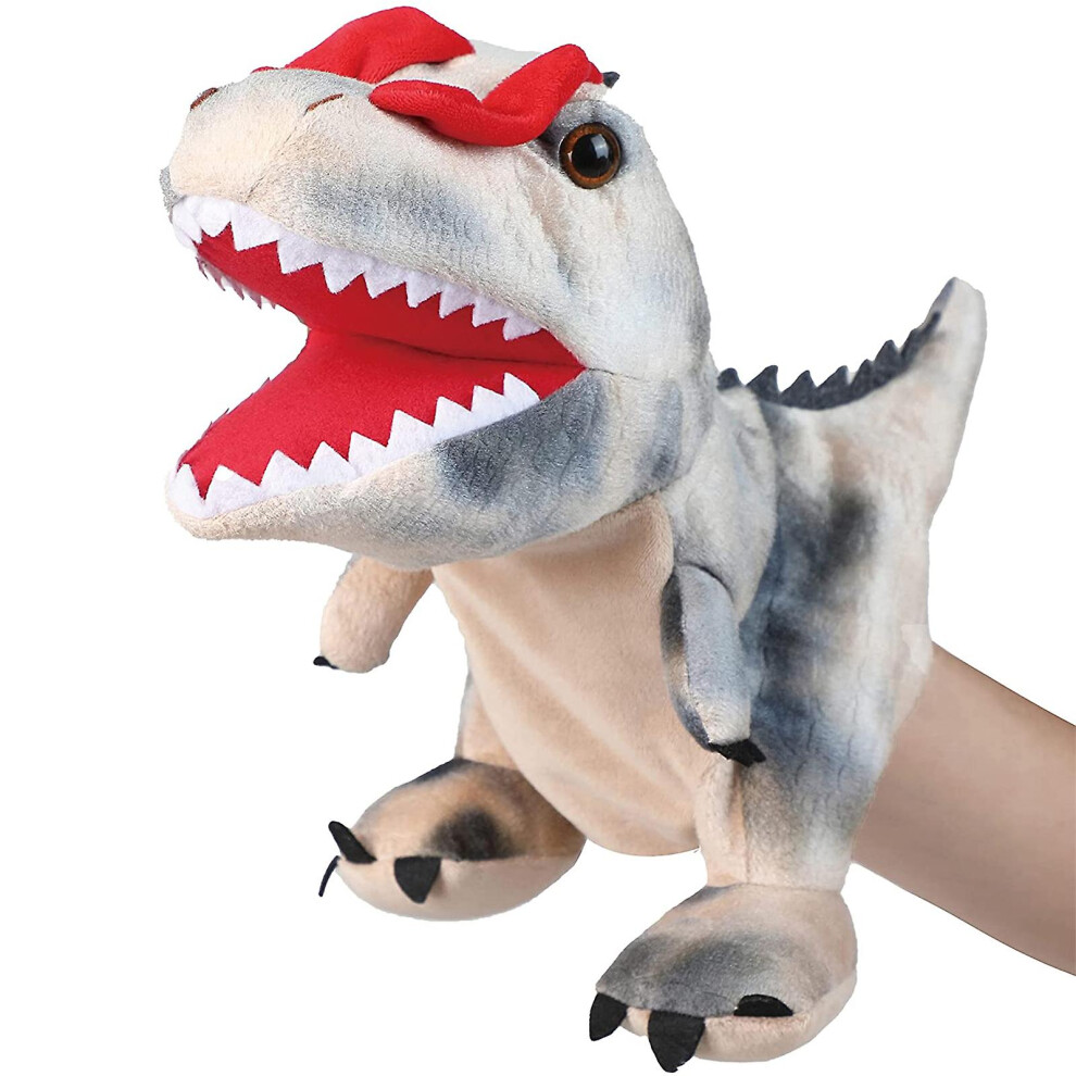(Diacrosaurus) Plush Dinosaur Hand Puppet With Open Movable Mouth For Imaginative Play, Role Play, Interactive Toy Birthday Gift For Kids