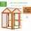 PawHut PawHut Chicken Run, Wooden Chicken Coop w/ Combinable Design - Orange 3