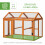 PawHut PawHut Chicken Run, Wooden Chicken Coop w/ Combinable Design - Orange 2