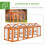 PawHut PawHut Chicken Run, Wooden Chicken Coop w/ Combinable Design - Orange 5