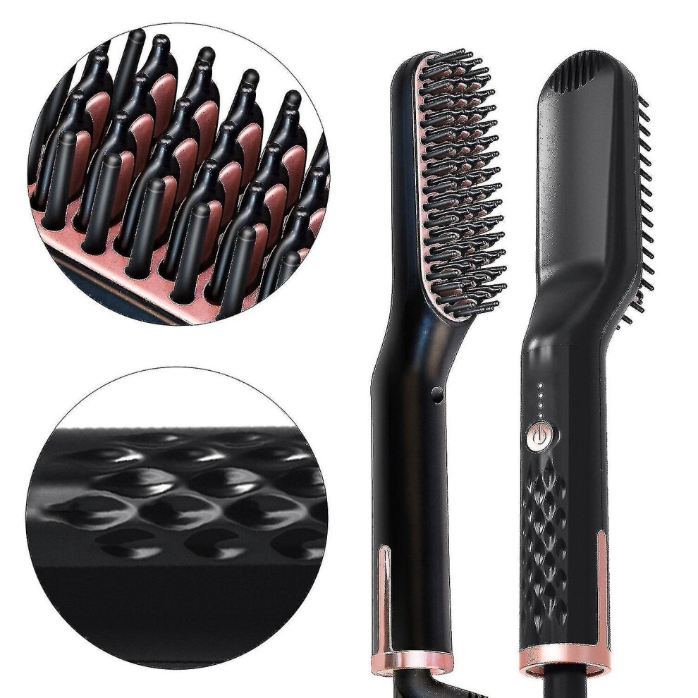 Men Beard Straightener Hot Heating Comb Electric Hair Brush Mutifunctional Hair Comb Smoothing Iron Hair Straightening Brush