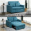 Homcom HOMCOM 2 Seater Sofa Bed Convertible Bed Settee with Cushions, Pockets, Blue 2