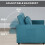 Homcom HOMCOM 2 Seater Sofa Bed Convertible Bed Settee with Cushions, Pockets, Blue 3