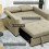Homcom HOMCOM 2 Seater Sofa Bed Convertible Bed Settee with Cushions, Pockets, Brown 5