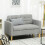 Homcom HOMCOM Compact Loveseat Sofa 2 Seater Sofa with Wood Legs, Light Grey 4