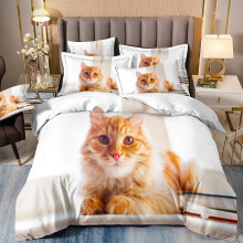 (Style 10, Double(200X200CM/3PCS)) Pet cats Kids Bedding Single Double Duvet Cover UK