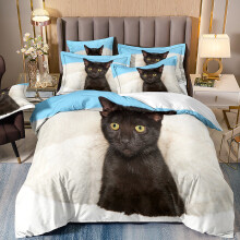 (Style 20, King(220X240CM/3PCS)) Pet cats Kids Bedding Single Double Duvet Cover UK