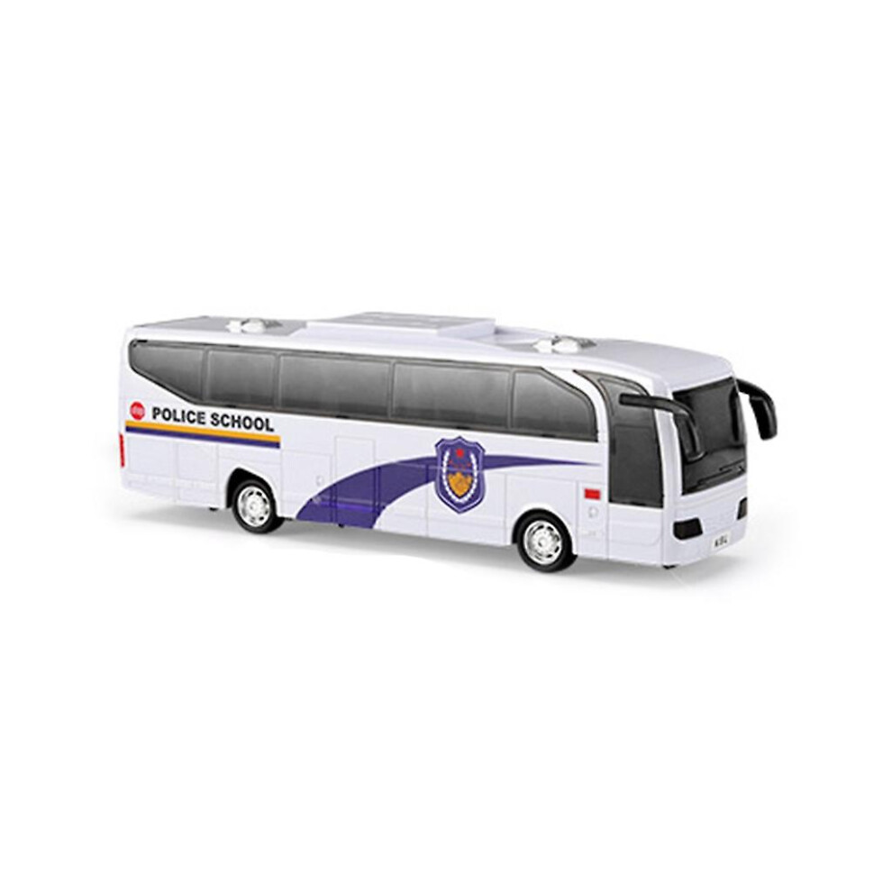 ( Police Car Bus) Pull Back Bus Transport Vehicle Toy School Bus Model Toy Fire Rescure Bus White