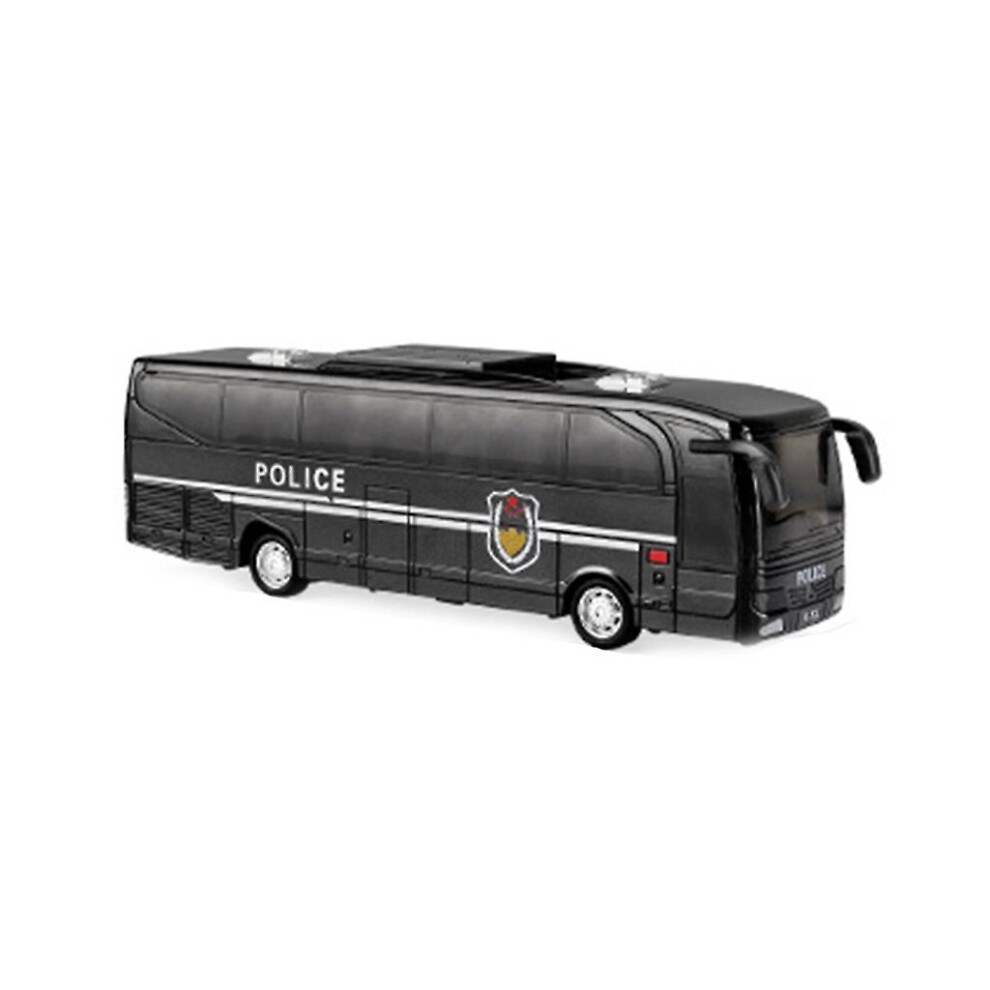 ( Police Car Bus) Pull Back Bus Transport Vehicle Toy School Bus Model Toy Fire Rescure Bus Black