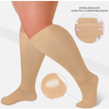 (Skin, 7XL) Extra Wide Fat Plus Size Compression Calf Support Sports Socks Men Women 2XL-7XL