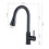 Living And Home Black Retractable Commercial Pull out Kitchen Tap Mixer Tap Faucet 4