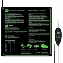 Plant Heat Mat With Thermostat Controller Waterproof Adjustable Greenhouse Heaters Compatible 50.8 50.8 Cm