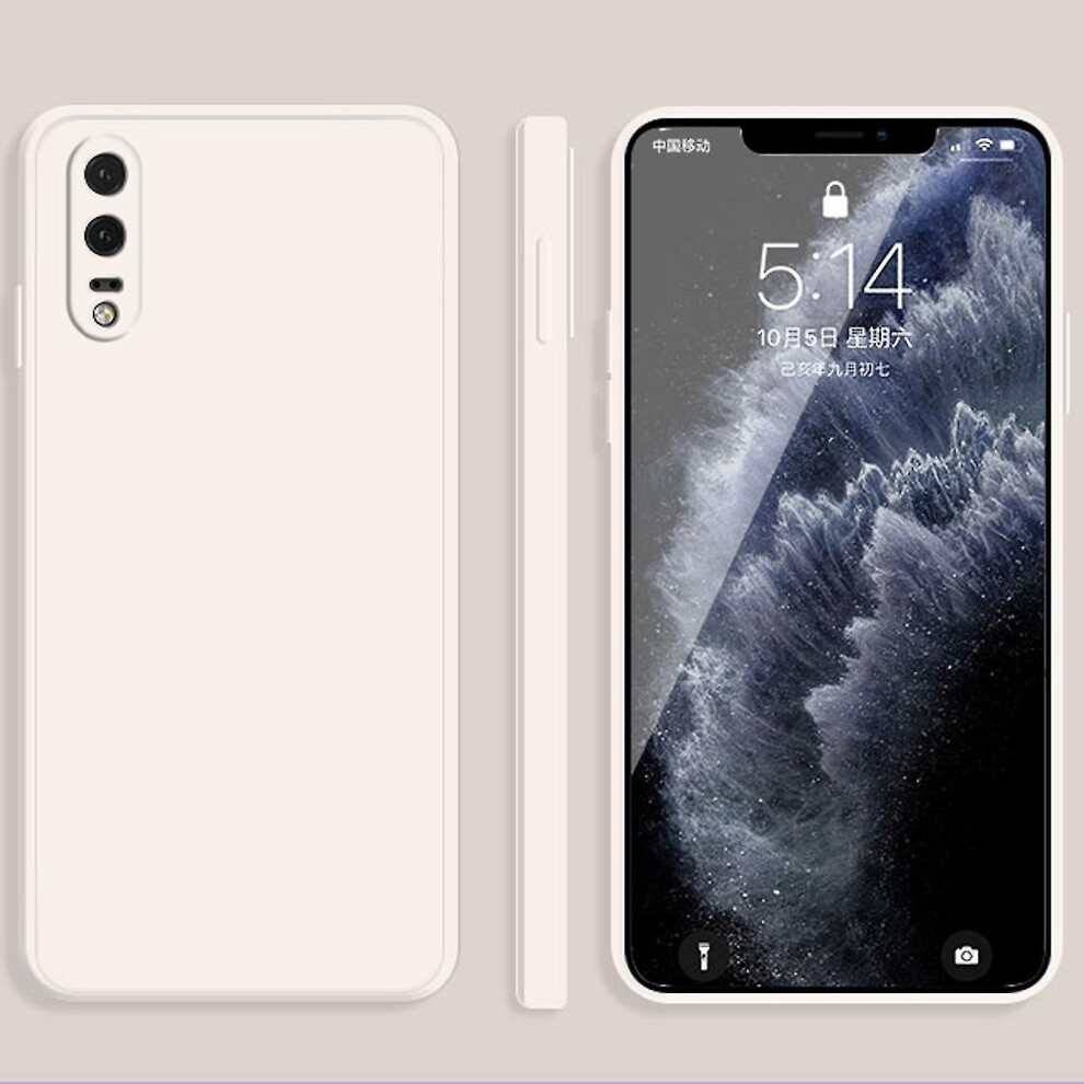 (White) For Huawei P20 Liquid Silicone Case White 4814699000540