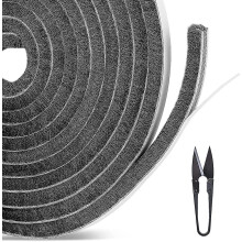 Sliding Door Strip Gasket, 5m (l) X 9mm (b) X 9mm (d) Gasket Brush, Cold Weatherproof Adhesive Windproof Dustproof Seal