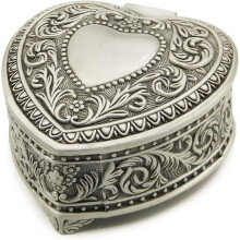 Emboss Alloy Metal Music Box Wind Up And Golden Movement Music Box