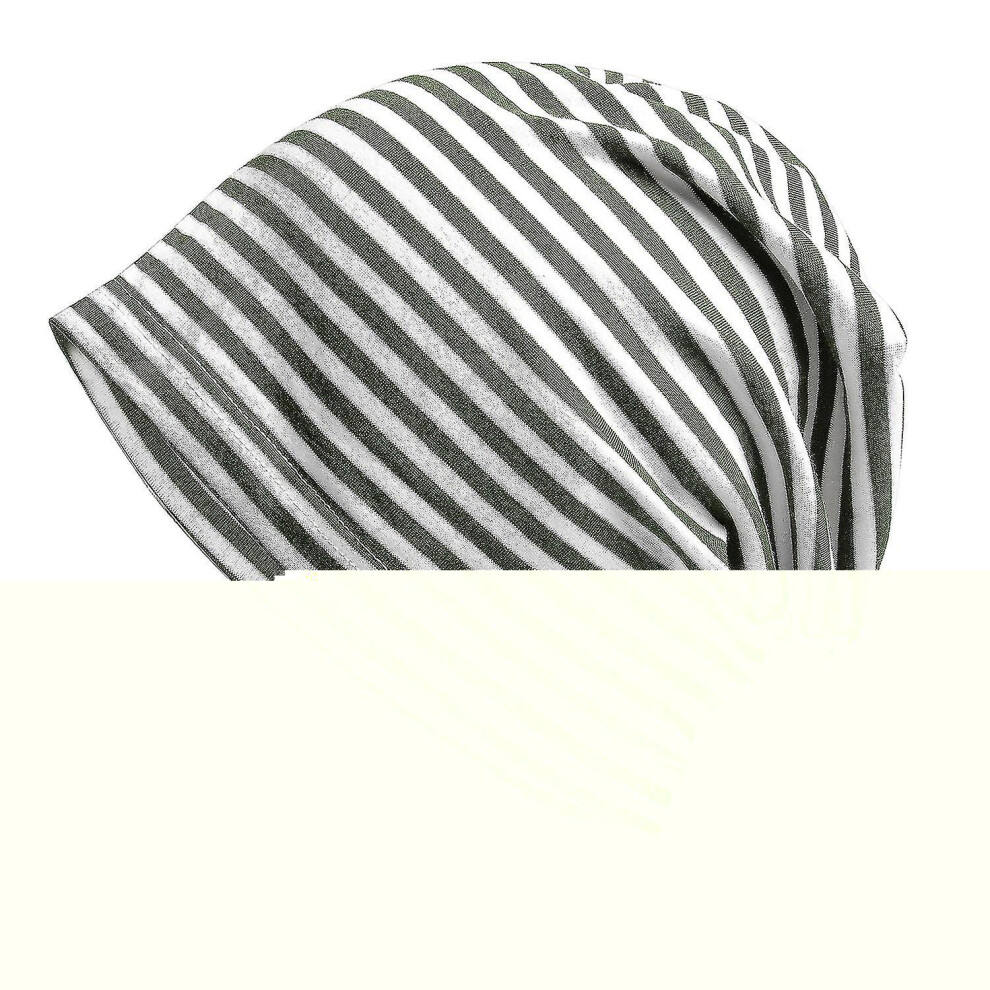 (Cyan-) Adults Unisex Baggy Striped Hat Ouch Beanie Adults Hip Hop Cap Blue