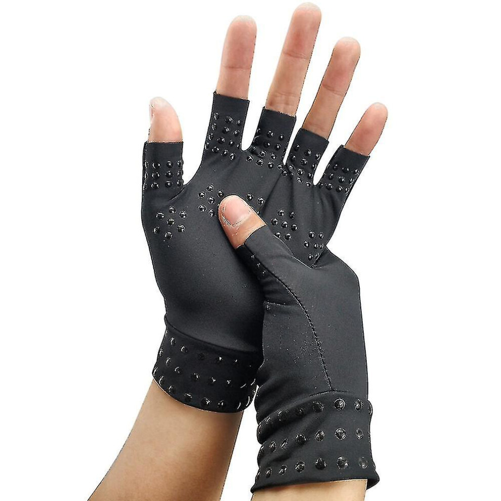 Black (Black) Magnetic Anti Arthritis Therapy Gloves Relief Rheumatoid Hand Pain