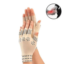 (Skin Color) Magnetic Anti Arthritis Therapy Gloves Relief Rheumatoid Hand Pain