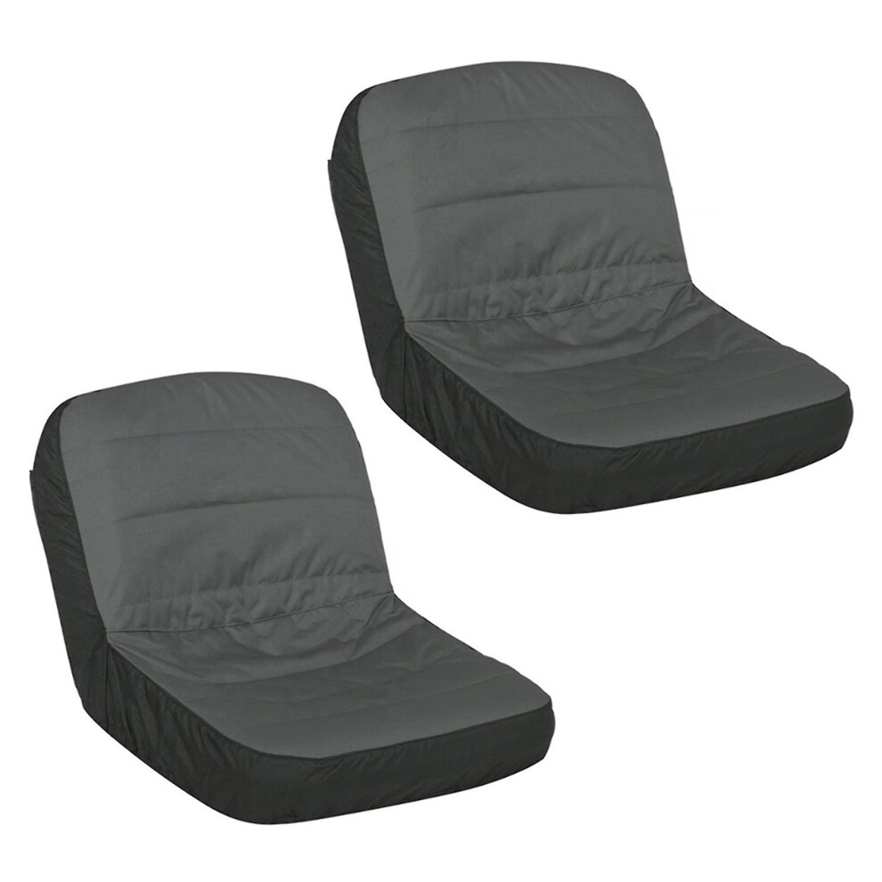 2x Universal Riding Lawn Mower Tractor Seat Cover Padded Comfort Pad Storage Pouch Medium