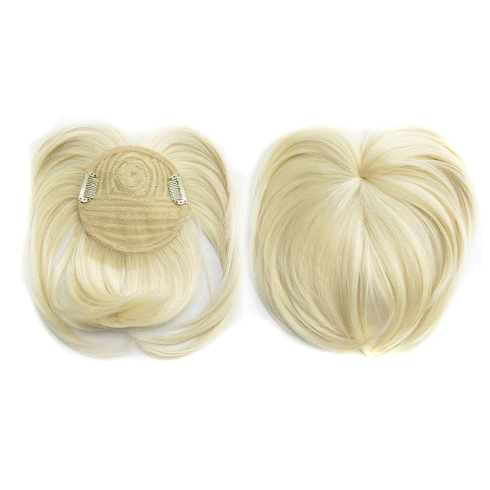 (20) Seamless Silks-base Hair Topper Fringe Hairpiece Straight Clip In Forehead Topper