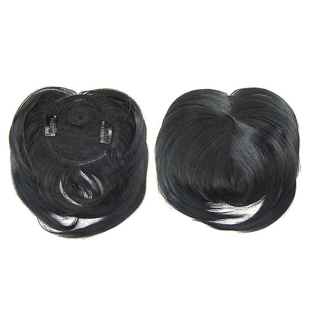(1) Clip-on Hair Topper Heat Resistant Fiber Hair Extension Wig Hairpiece For Women