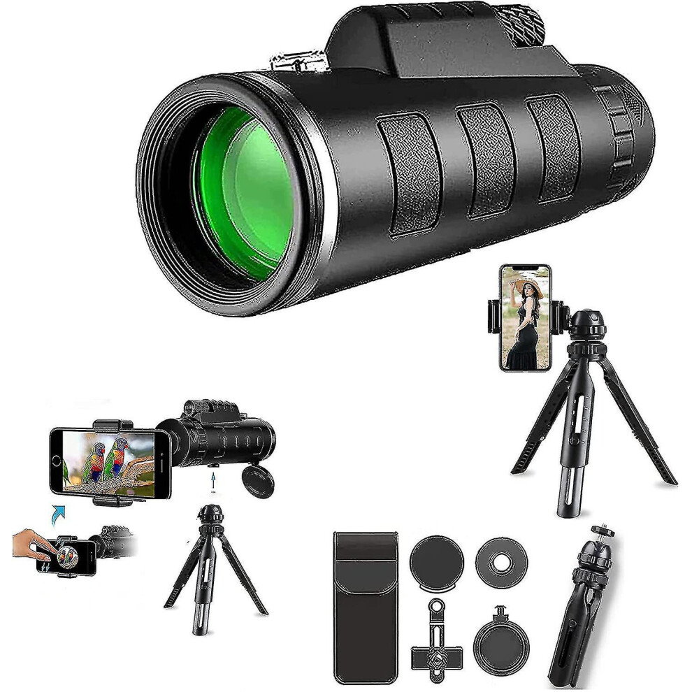 Monocular Telescope, 40X60 Hd High Power Telescope Monocular Telescope Cellphone Binocularsblack New 3010291629795