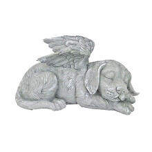 Pierre Tombale Commmorative Pour Animaux De Compagnie, Rsine De 20,5 Cm, Style Chien D'ange - Huncv