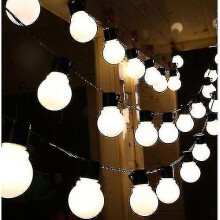 (5M COOL WHITE) 5m 10m 15m Outdoor Garden Wedding Industrial Festoon Bulb String Led Lights