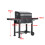 Living And Home Outdoor Barbecue Charcoal BBQ Grill Stove Smoker Built in Thermometer with Wheels 6
