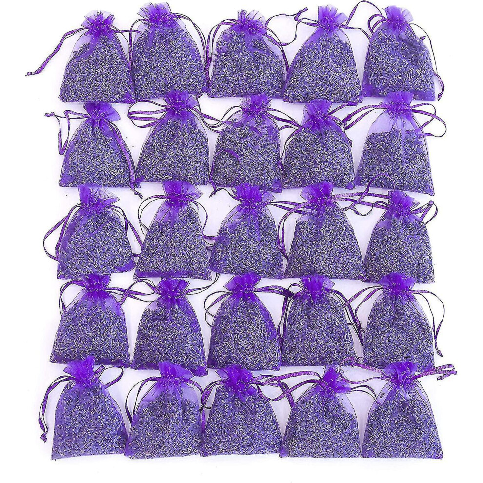 Bag Of 25 Sachets Dried Flower Sachets Lavender