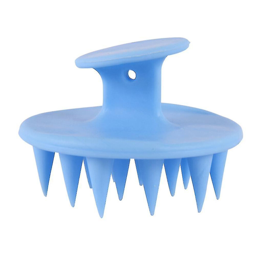 Blue (Blue) Silicone Scalp Massager Shampoo Brush With Soft Bristles For Scalp Care, Shower Hair Scalp Scrubber For Men, Women And Kids