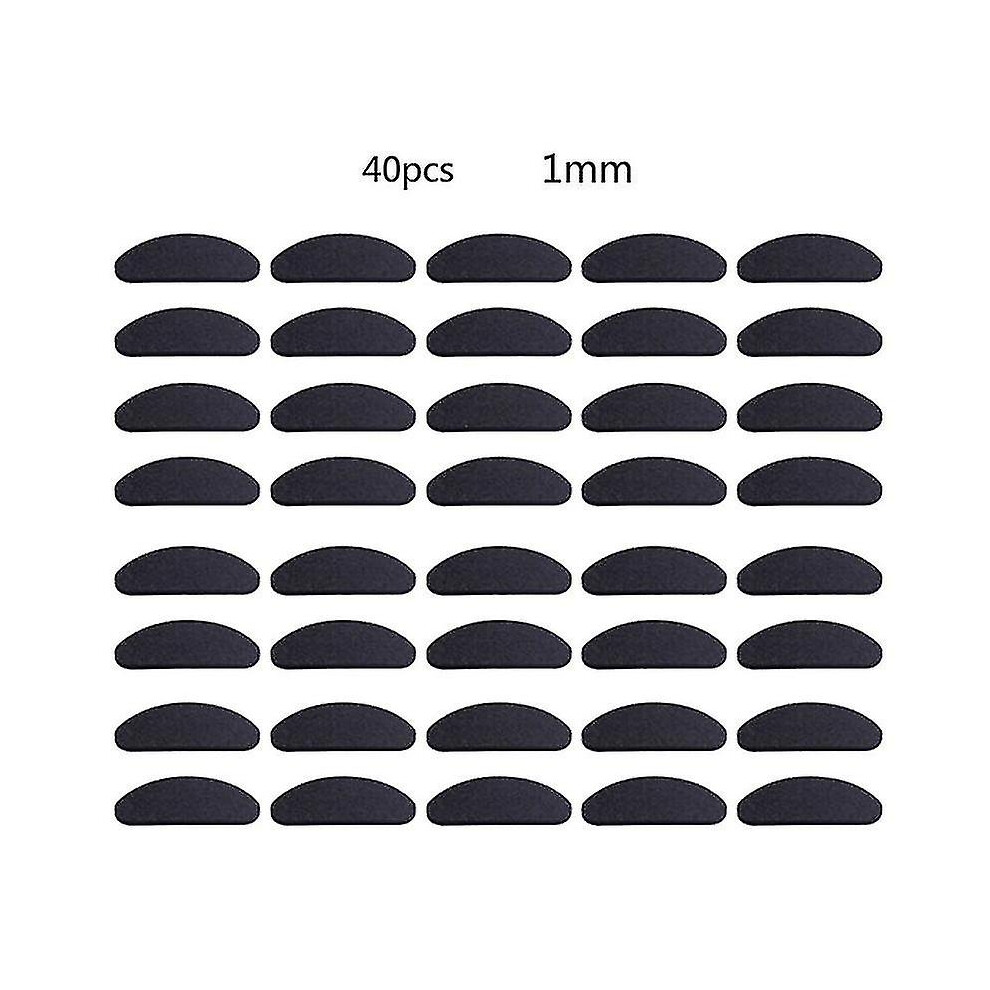 Black ( Dshaped 1Mm) 40Pcs Soft Foam Nose Pads Self Adhesive Eyeglass Eva Nose Pads Anti-Slip Glasses No Makeup Nose Pads Eyeglasses Nosepads