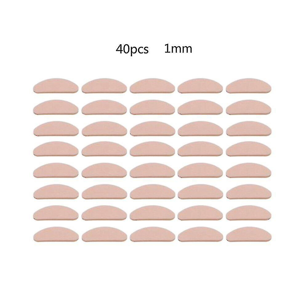 (Skin color Dshaped 1mm) 40pcs Soft Foam Nose Pads Self Adhesive Eyeglass Eva Nose Pads Anti-slip Glasses No Makeup Nose Pads Eyeglasses Nosepads